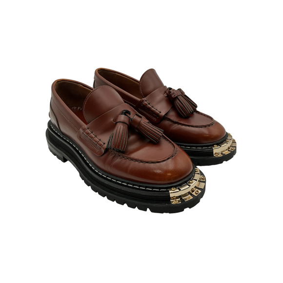 Sandro Shoes - Sandro Chunky Brown Tassel Loafers Size 8